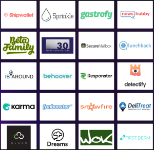 One of about 10 pages of startups that attended Sthlm Tech Fest this year.
