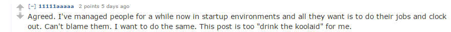 Criticism of our article on employee engagement for startups.